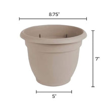 Load image into Gallery viewer, Ariana Self Watering Resin Planter 8 in. Pebble Stone Beige - Kenner Habitat for Humanity ReStore
