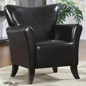 Black Vinyl Upholstered Arm Chair - Kenner Habitat for Humanity ReStore