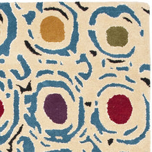 Load image into Gallery viewer, Candelo Geometric Handmade Tufted Wool Blue/Ivory Area Rug - Kenner Habitat for Humanity ReStore
