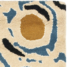 Load image into Gallery viewer, Candelo Geometric Handmade Tufted Wool Blue/Ivory Area Rug - Kenner Habitat for Humanity ReStore
