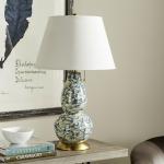 COLOR SWIRLS 28-INCH H GLASS TABLE LAMP - Kenner Habitat for Humanity ReStore