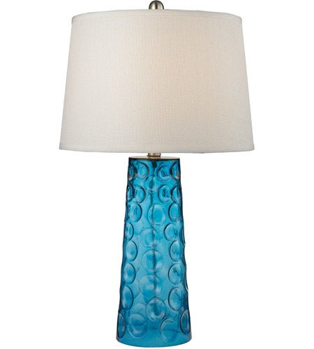 Dimond Lighting D2619 Hammered Glass 27 inch 150 watt Blue Table Lamp Portable Light in Incandescent, 3-Way - Kenner Habitat for Humanity ReStore