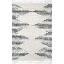 Load image into Gallery viewer, Harting Geometric Black/Off White Area Rug OVAL - Kenner Habitat for Humanity ReStore
