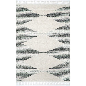 Harting Geometric Black/Off White Area Rug OVAL - Kenner Habitat for Humanity ReStore