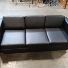 Load image into Gallery viewer, Interion® Antimicrobial Upholstered Leather Sofa, Black - Kenner Habitat for Humanity ReStore
