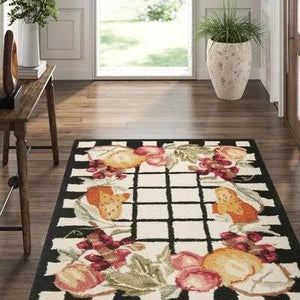 Kinchen Floral Hand-Hooked Wool Ivory Area Rug - Kenner Habitat for Humanity ReStore