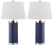 Load image into Gallery viewer, LEATHER COLUMN TABLE LAMP - Set of 2 - Kenner Habitat for Humanity ReStore
