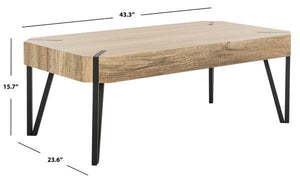 Liann Rustic Midcentury Wood Top Coffee Table - Kenner Habitat for Humanity ReStore