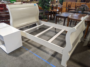 Off-White Sleigh Bed Full Size - Kenner Habitat for Humanity ReStore