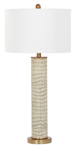 OLLIE 31.5-INCH H FAUX SNAKESKIN TABLE LAMP - Set of 2 - Kenner Habitat for Humanity ReStore