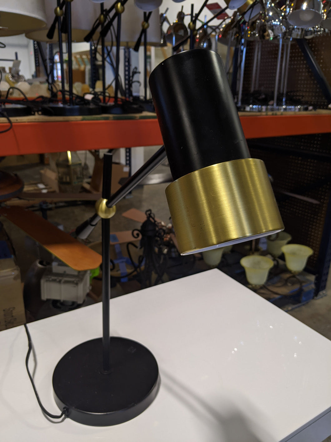 Poydras Black and Gold Lamp - Kenner Habitat for Humanity ReStore