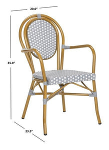 Rosen French Bistro Stacking Arm Chair Design: PAT4014B-SET2 - Kenner Habitat for Humanity ReStore