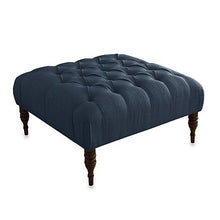 Load image into Gallery viewer, Skyline Furniture Tufted Cocktail Ottoman in Navy - Kenner Habitat for Humanity ReStore
