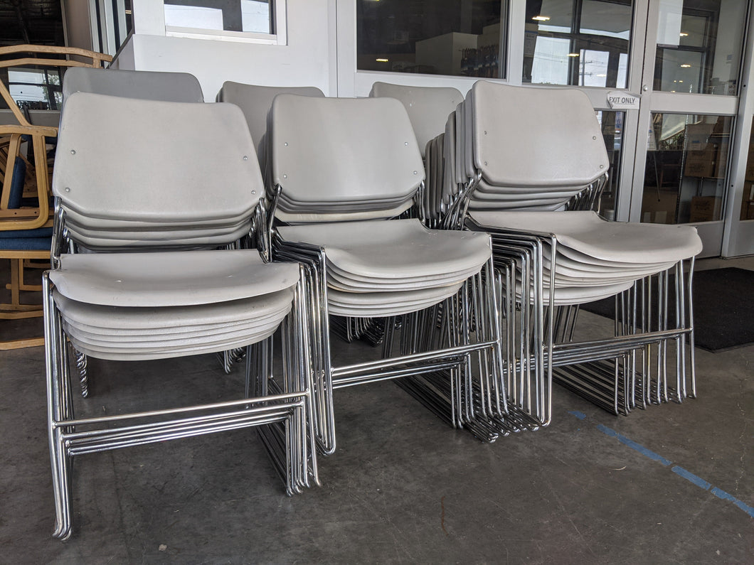 Stackable Grey Chairs - Kenner Habitat for Humanity ReStore