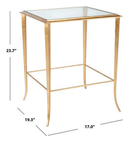 Tory Gold Foil Glass Top Accent Table - Kenner Habitat for Humanity ReStore