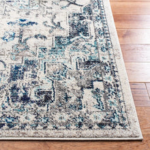 Load image into Gallery viewer, Yedidalga Oriental Ivory/Blue/Gray Area Rug Rectangle 8&#39; x 10&#39; - Kenner Habitat for Humanity ReStore
