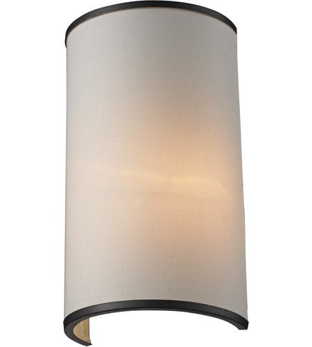 Z-Lite Cameo 1 Light Wall Sconce with Cream Fabric Shade - Kenner Habitat for Humanity ReStore
