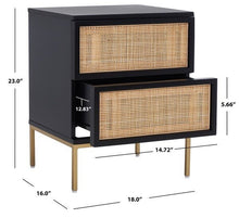 Load image into Gallery viewer, Zadie 2 Drawer Rattan Nightstand - Kenner Habitat for Humanity ReStore
